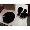 Image 2 : BLACK MID CENTURY MADE IN FRANCE DISH SET
