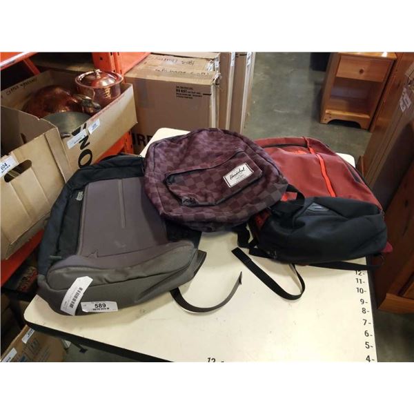 NORTHFACE, MEC AND HERSCHEL BACKPACKS