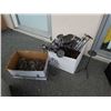 Image 1 : Two boxes of decorative metal candle stands and plant holders