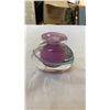 Image 10 : 4 PIECES OF ART GLASS - 2 SIGNED AND TEALIGHT HOLDER