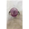 Image 9 : 4 PIECES OF ART GLASS - 2 SIGNED AND TEALIGHT HOLDER