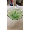 Image 8 : URANIUM GLASS BOWL AND VASE