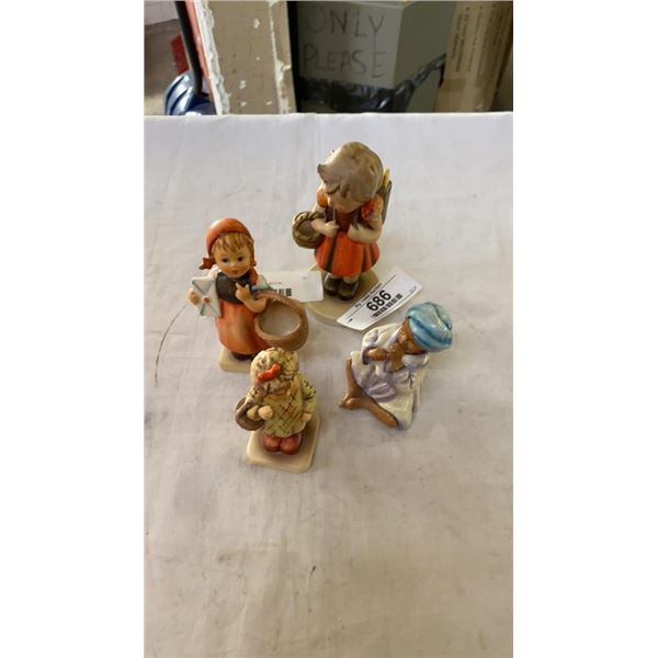 3 HUMMEL FIGURES AND ROYAL WORCESTER FIGURE