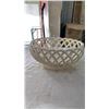 Image 14 : PETITE MAISON WOVEN BASKET, ART GLASS BOWL, AND 2 ELEPHANT FIGURES