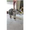 Image 2 : PETITE MAISON WOVEN BASKET, ART GLASS BOWL, AND 2 ELEPHANT FIGURES