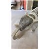 Image 4 : PETITE MAISON WOVEN BASKET, ART GLASS BOWL, AND 2 ELEPHANT FIGURES