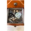 Image 18 : WOODEN JEWELLERY CASE W/ CONTENTS