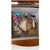 Image 25 : WOODEN JEWELLERY CASE W/ CONTENTS