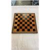 Image 2 : BRASS CHESS SET WITH LEATHER BOARD