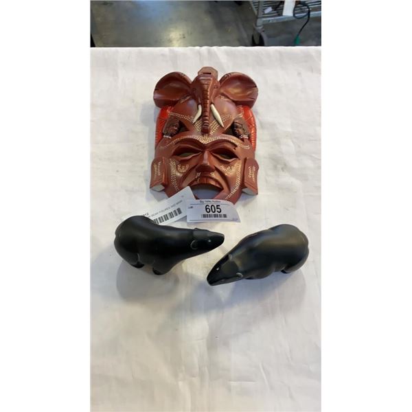 2 CAST BOMA BEAR FIGURES AND MASK