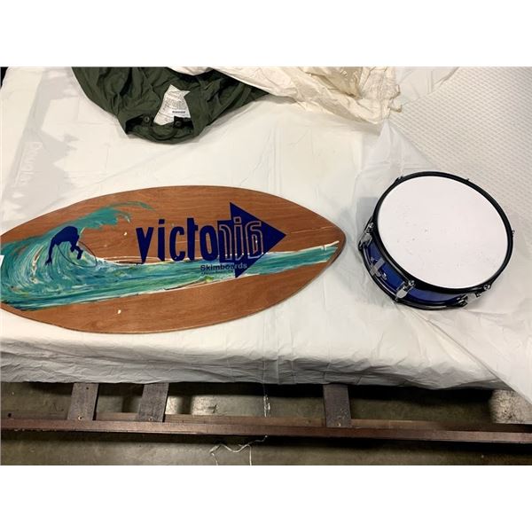 SNARE DRUM AND SKIM BOARD