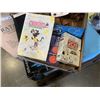 Image 2 : TRAY OF WOOD PUZZLES, NOTEBOOKS AND VINTAGE KIDS BOOKS