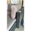 Image 4 : FLOOR MODEL RATTAN OUTDOOR 6 PIECE MODULAR SECTIONAL SOFA W/ WICKER COFFEE TABLE AND DARK GREY CUSHI
