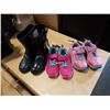 Image 1 : Two as new pair of girls size 11 shoes and size 12 rubber boots