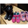Image 3 : Two as new pair of girls size 11 shoes and size 12 rubber boots