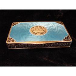 Austrian Guilloche Enamel Sterling Silver Box #1614166