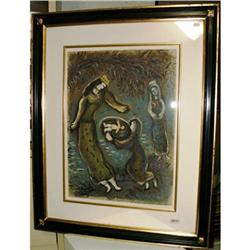 CHAGALL Pharaoh's daughter and Moses - Original#1614311