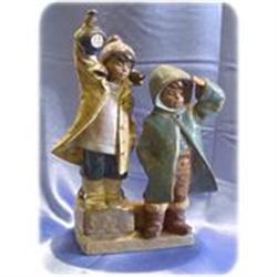 Lladro Retired Ahoy There #2173M Gres Finish #1614322