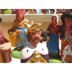 34 Pc CARBONEL SANTONS Nativity Figures FRANCE #1614323