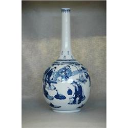 Chinese Blue and White Long Neck Porcelain Vase#1614324