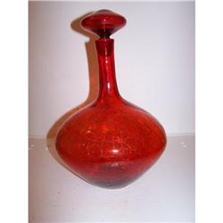 Blenko Glass Decanter/Vase-eames era  #1614352