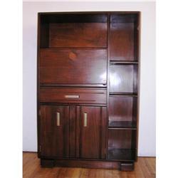 Art Deco Drop Front Secretary with Bookcase #1614494