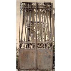 Double Entry Wrought Iron Antique Gates #1614509