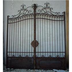 Garden Entry Double Wrought Iron Gates #1614515