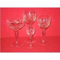 Set for 12 cut glass Stemware #1614612