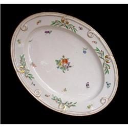 Oval Platter with Flowers #1614647