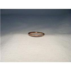 18K Pink Rose Gold Diamond Wedding Band Ring #1614665