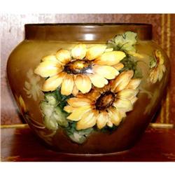 1907 Limoges Sunflower Jardiniere #1614732