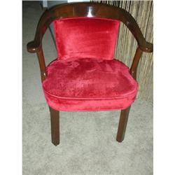 Hollywood Regency Red Velvet Chairs #1614883