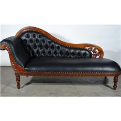 FRENCH VICTORIAN LIBRARY PARLOR SETTEE SOFA #1614888