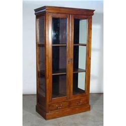 ANTIQUE MISSION LIBRARY BOOKCASE CABINET CURIO #1614893