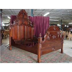 ORNATE ANTIQUE VICTORIAN ESTATE QUEEN BED #1614912