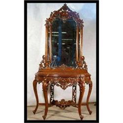 BILTMORE MAJESTY CARVED PARLOR CONSOLE w MIRROR#1614917