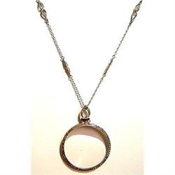 Sterling and Paste Necklace: Magnifying Glass #1614967