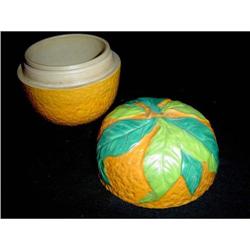 Antique English Majolica Orange Fruit Box #1615001
