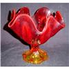 American Amberina Glass Footed Bowl #1615069
