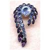 Image 1 : DECO RHINESTONE PURPLE BROOCH #1626449