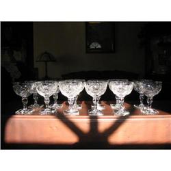 SET 12 SIGNED WEBB CUT WINE STEMS #1626594