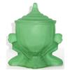 DOLLY SISTERS Green Satin Glass Dresser Jar #1626694