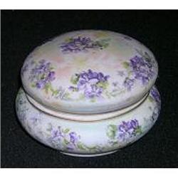 Royal Bayreuth Tapestry VIOLETS Powder Jar #1626733