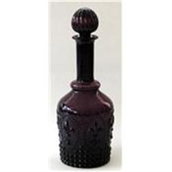 Amethyst Fleur Di Lis Hobnail Decanter  #1626769