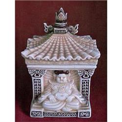 Schafer & Vater BUDDHA in TEMPLE Powder Jar #1626791