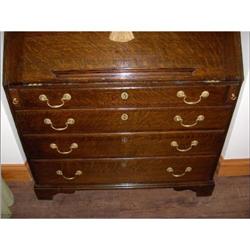 GeorgeII Oak Bureau c1750 #1626816