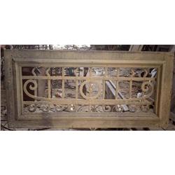 French Pine iron Door Panel Transom #1626833