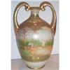Hand Painted Nippon Scenic Handled Vase #1626885