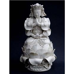 Blanc de Chine Seated Quan Yin Figure #1626915